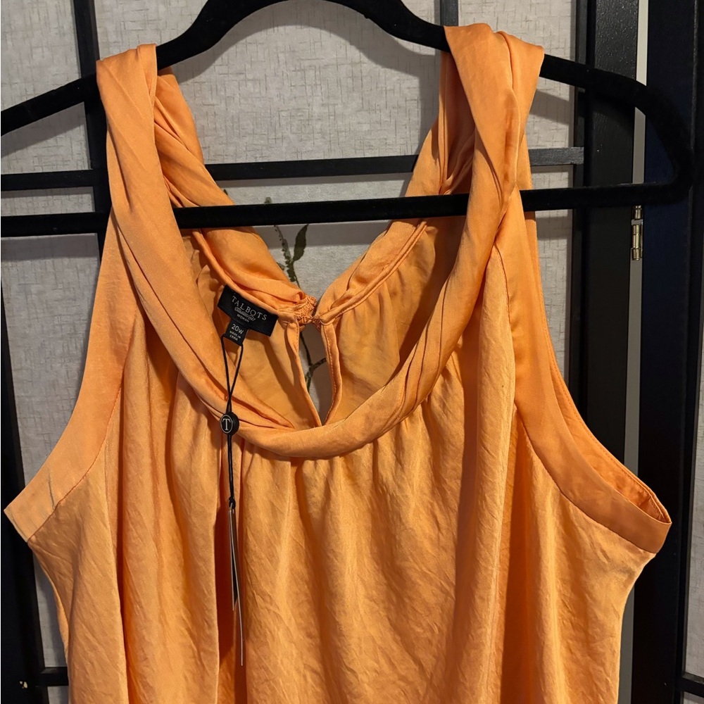 Talbots Women's Vibrant Orange Tank Top